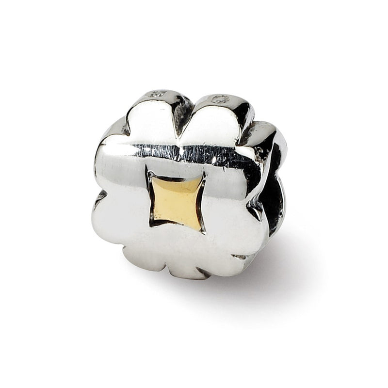 Ss/Gold Plated Sterling Silver & 14K Reflections Clover Bead
