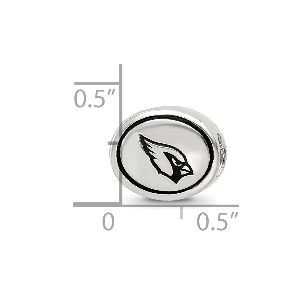 Sterling Silver Antiqued Arizona Cardinals Nfl Beads