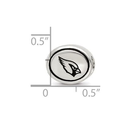 Sterling Silver Antiqued Arizona Cardinals Nfl Beads