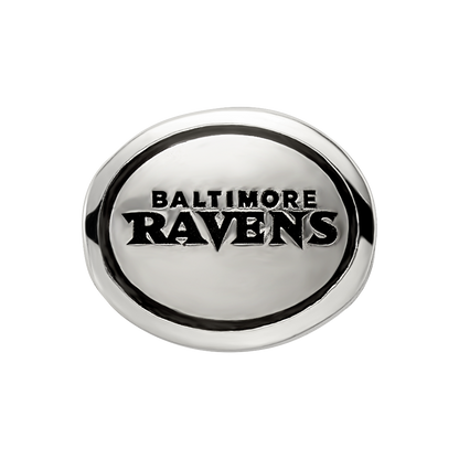 Sterling Silver Antiqued Baltimore Ravens Nfl Bead