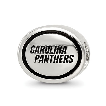 Sterling Silver Antiqued Carolina Panthers Nfl Bead