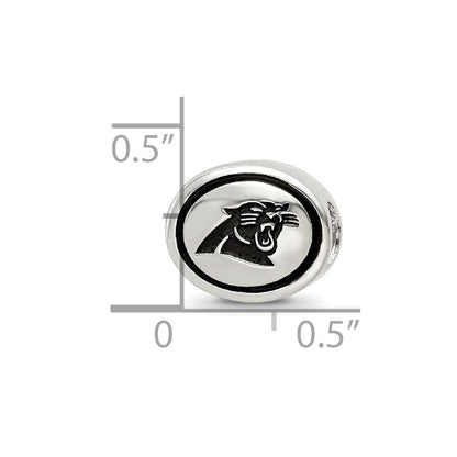 Sterling Silver Antiqued Carolina Panthers Nfl Bead