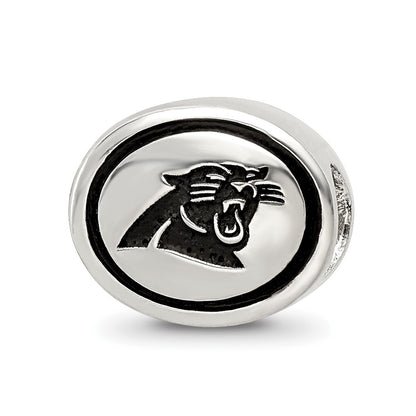 Sterling Silver Antiqued Carolina Panthers Nfl Bead