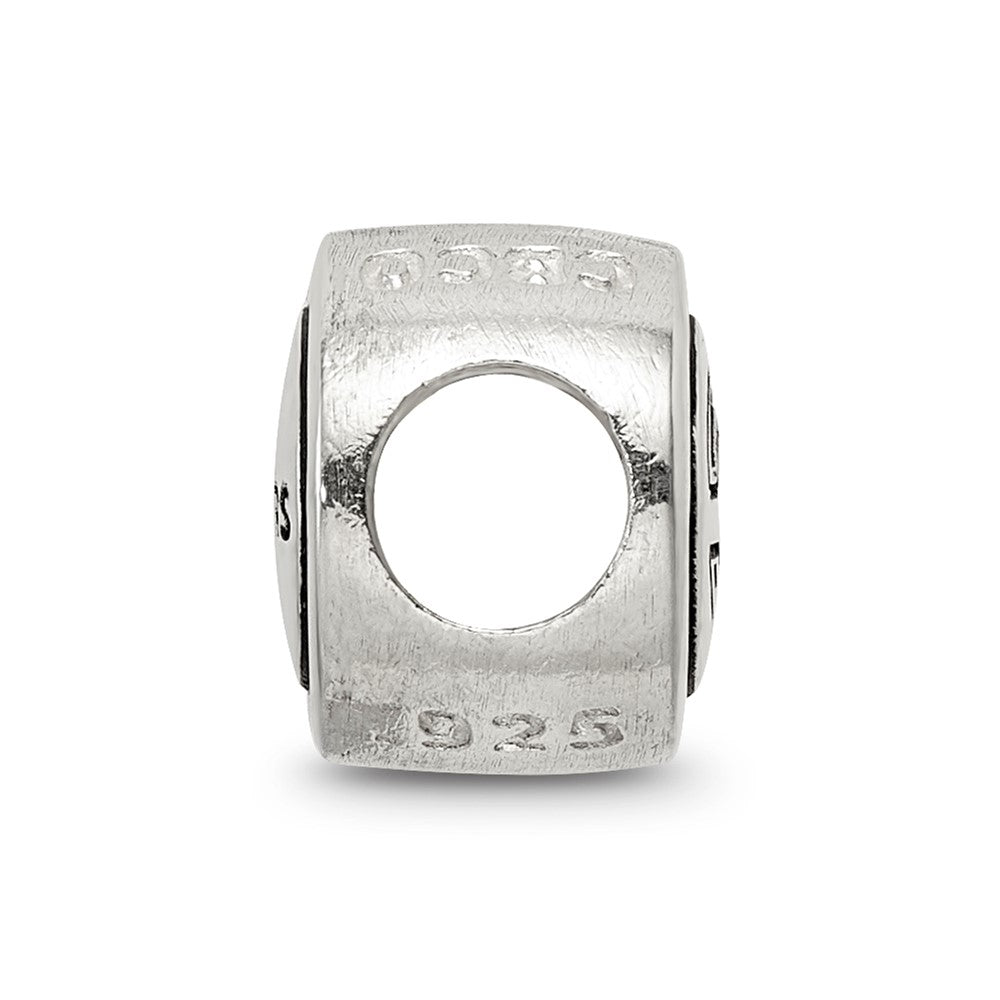 Sterling Silver Antiqued Chicago Bears Nfl Bead