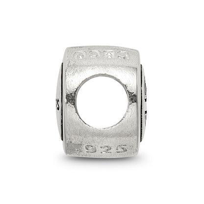 Sterling Silver Antiqued Chicago Bears Nfl Bead
