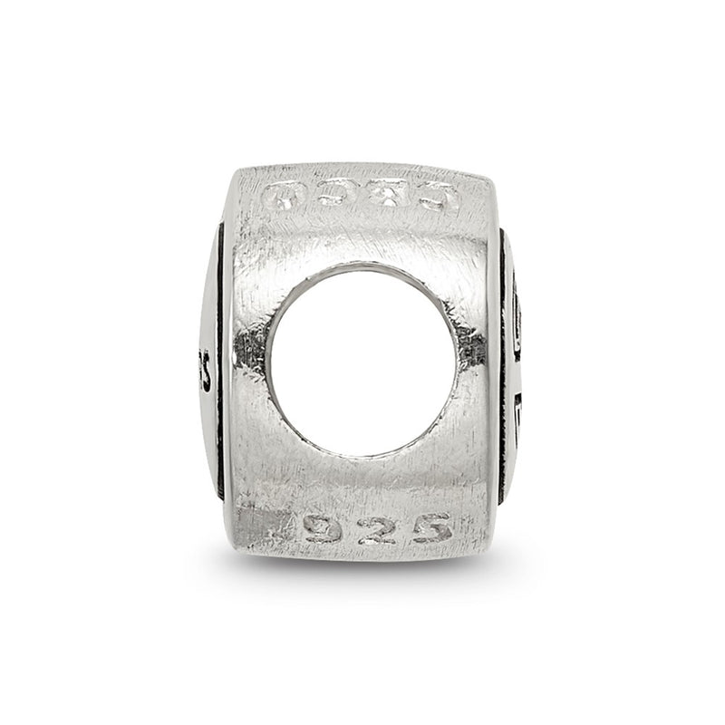 Sterling Silver Antiqued Chicago Bears Nfl Bead