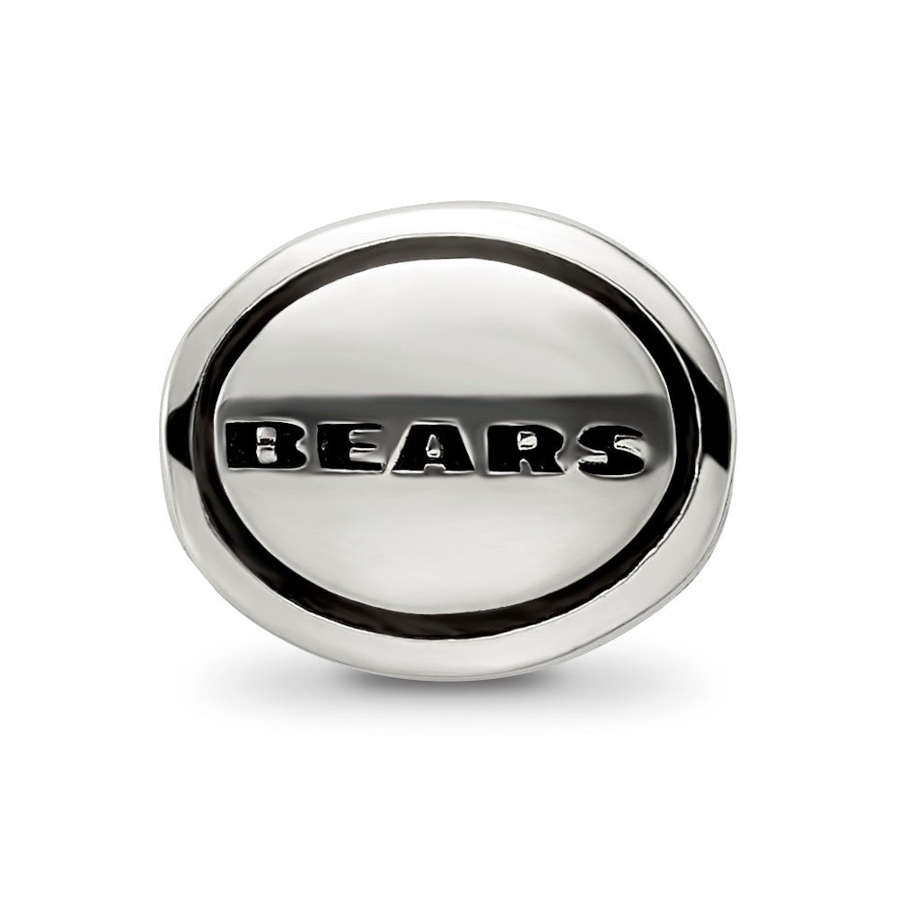 Sterling Silver Antiqued Chicago Bears Nfl Bead
