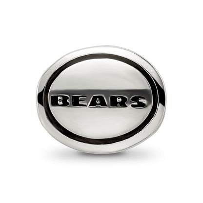 Sterling Silver Antiqued Chicago Bears Nfl Bead