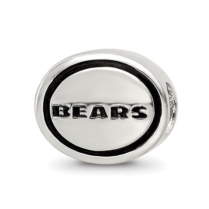 Sterling Silver Antiqued Chicago Bears Nfl Bead