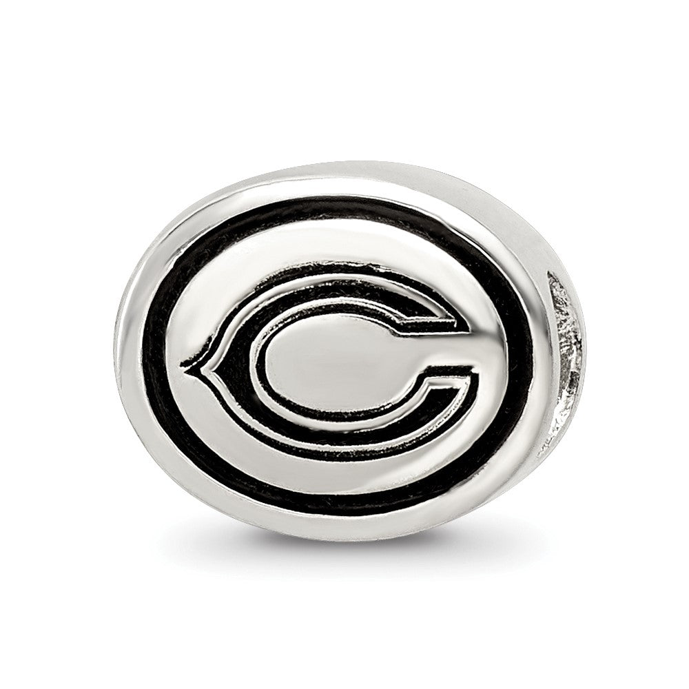 Sterling Silver Antiqued Chicago Bears Nfl Bead
