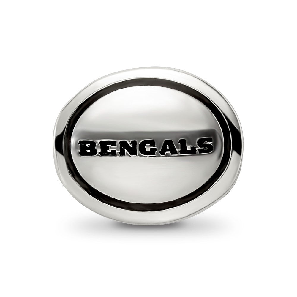 Sterling Silver Antiqued Cincinnati Bengals Nfl Bead