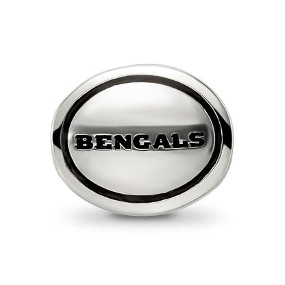 Sterling Silver Antiqued Cincinnati Bengals Nfl Bead