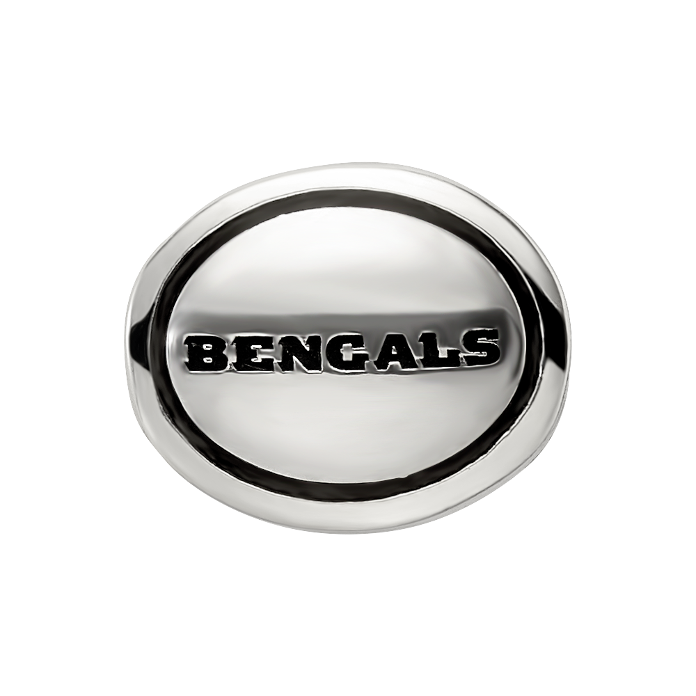 Sterling Silver Antiqued Cincinnati Bengals Nfl Bead