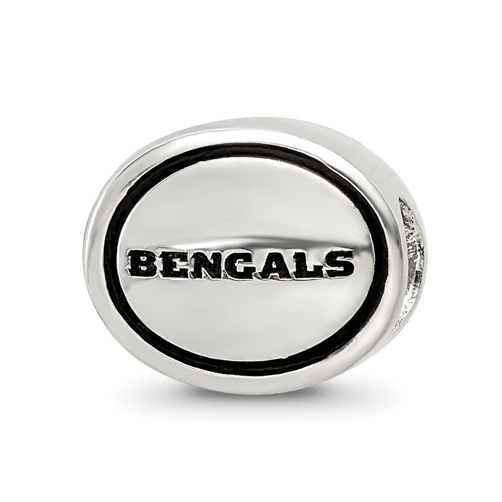 Sterling Silver Antiqued Cincinnati Bengals Nfl Bead