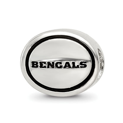 Sterling Silver Antiqued Cincinnati Bengals Nfl Bead