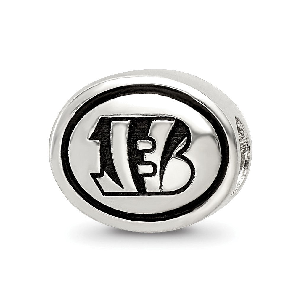 Sterling Silver Antiqued Cincinnati Bengals Nfl Bead