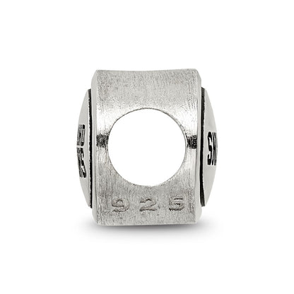 Sterling Silver Antiqued Cleveland Browns Nfl Bead