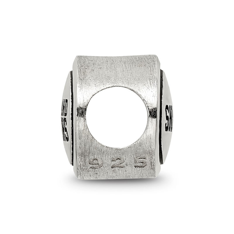 Sterling Silver Antiqued Cleveland Browns Nfl Bead