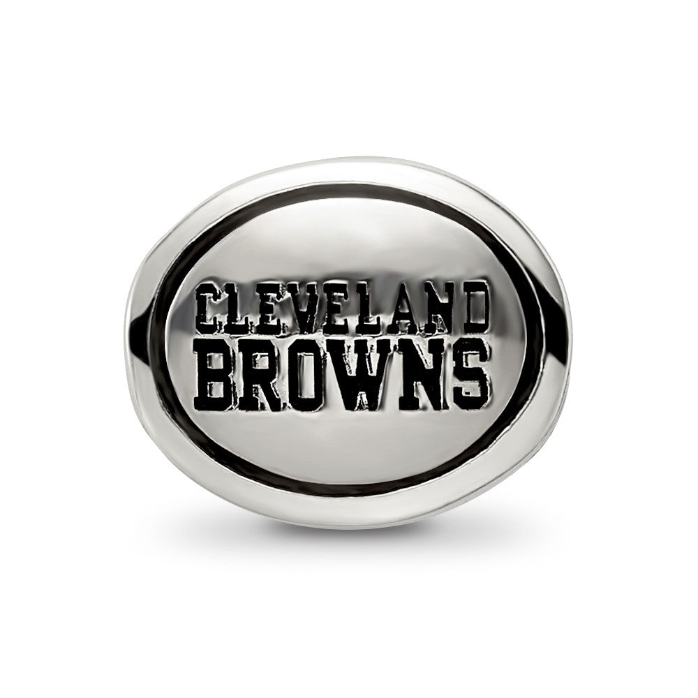 Sterling Silver Antiqued Cleveland Browns Nfl Bead