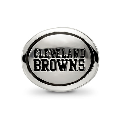 Sterling Silver Antiqued Cleveland Browns Nfl Bead