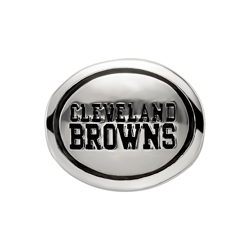 Sterling Silver Antiqued Cleveland Browns Nfl Bead