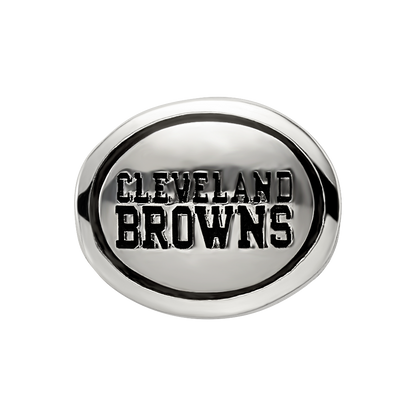 Sterling Silver Antiqued Cleveland Browns Nfl Bead