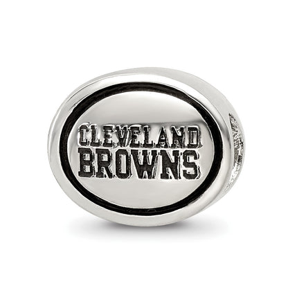 Sterling Silver Antiqued Cleveland Browns Nfl Bead
