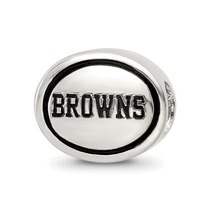 Sterling Silver Antiqued Cleveland Browns Nfl Bead