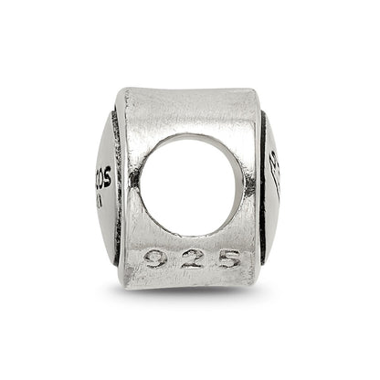 Sterling Silver Antiqued Denver Broncos Nfl Bead