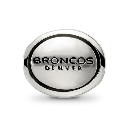Sterling Silver Antiqued Denver Broncos Nfl Bead
