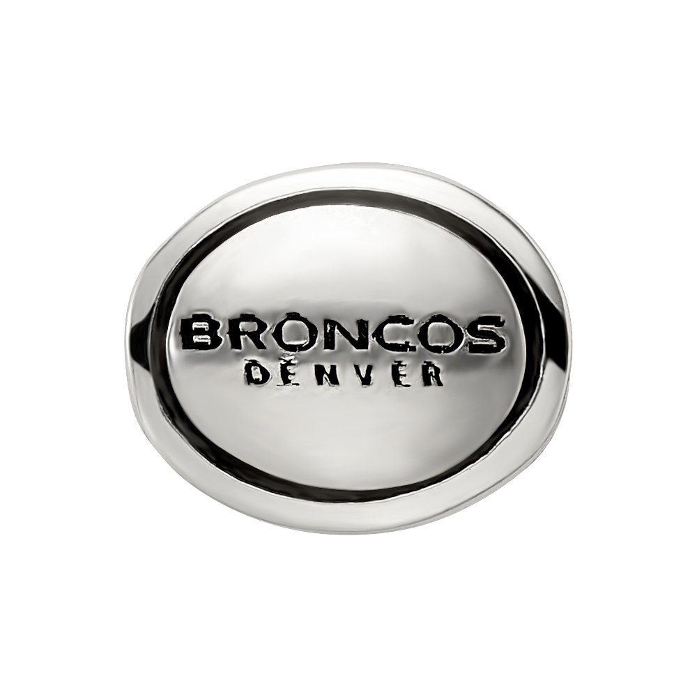 Sterling Silver Antiqued Denver Broncos Nfl Bead