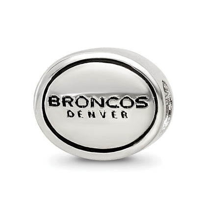 Sterling Silver Antiqued Denver Broncos Nfl Bead