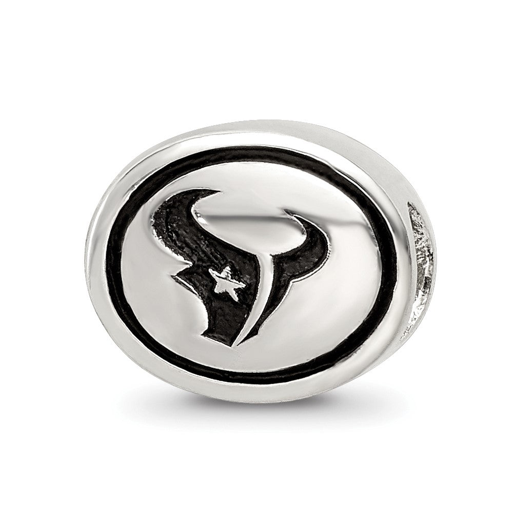 Sterling Silver Antiqued Houston Texans Nfl Bead