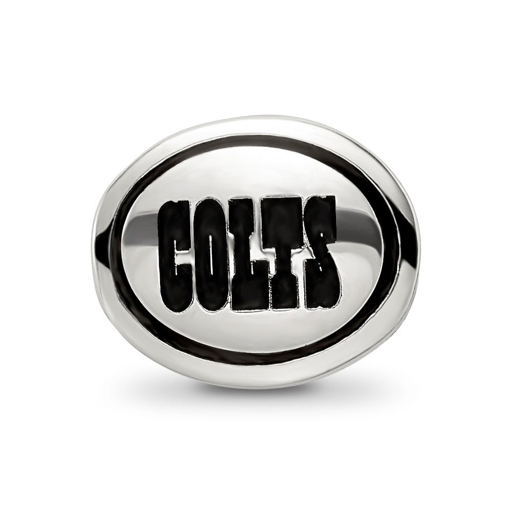 Sterling Silver Antiqued Indianapolis Colts Nfl Bead