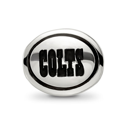 Sterling Silver Antiqued Indianapolis Colts Nfl Bead