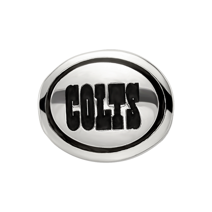 Sterling Silver Antiqued Indianapolis Colts Nfl Bead