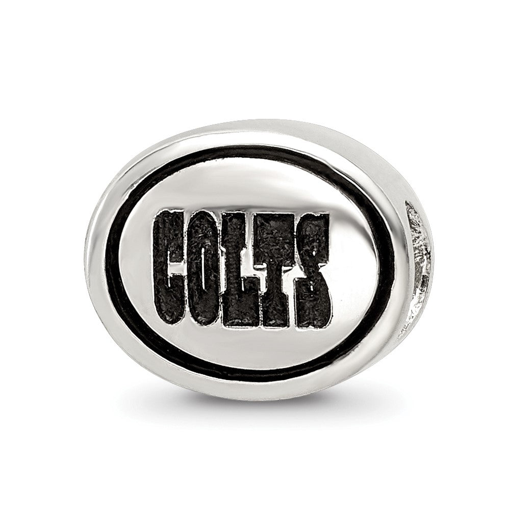 Sterling Silver Antiqued Indianapolis Colts Nfl Bead