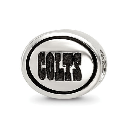 Sterling Silver Antiqued Indianapolis Colts Nfl Bead