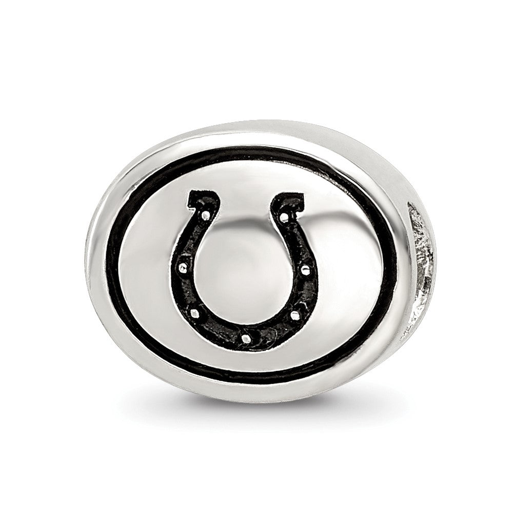 Sterling Silver Antiqued Indianapolis Colts Nfl Bead