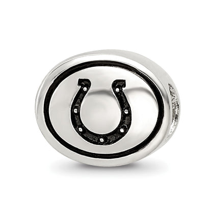Sterling Silver Antiqued Indianapolis Colts Nfl Bead