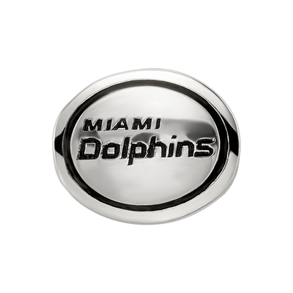 Sterling Silver Antiqued Miami Dolphins Nfl Bead