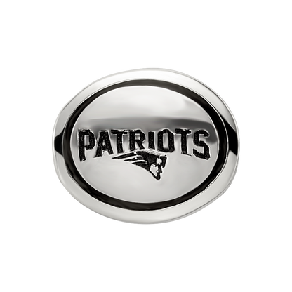 Sterling Silver Antiqued New England Patriots Nfl Bead
