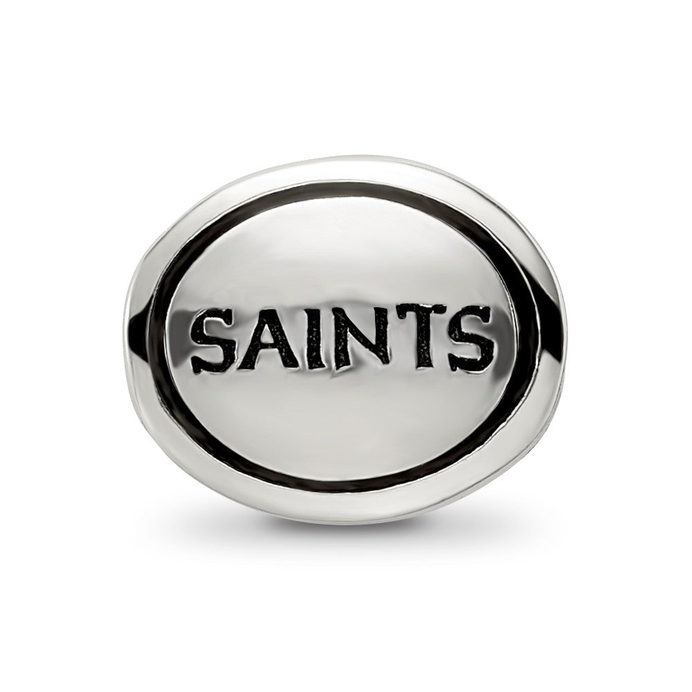Sterling Silver Antiqued New Orleans Saints Nfl Bead