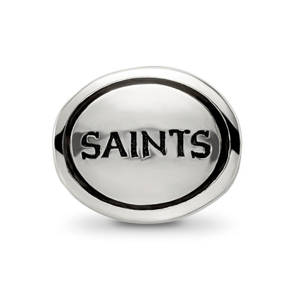 Sterling Silver Antiqued New Orleans Saints Nfl Bead
