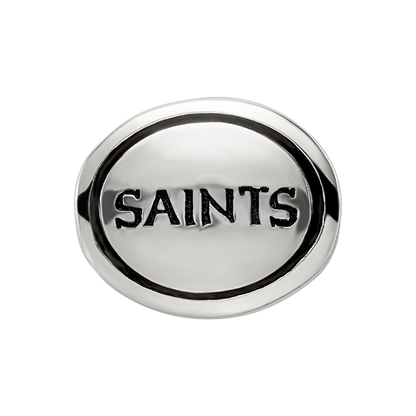 Sterling Silver Antiqued New Orleans Saints Nfl Bead