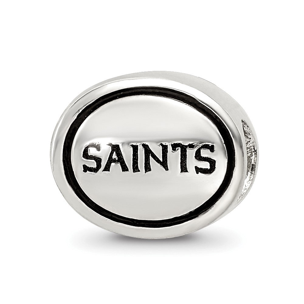 Sterling Silver Antiqued New Orleans Saints Nfl Bead