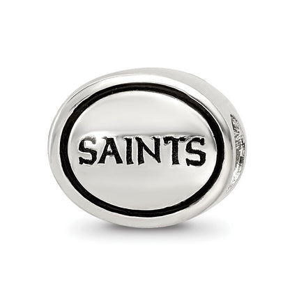 Sterling Silver Antiqued New Orleans Saints Nfl Bead