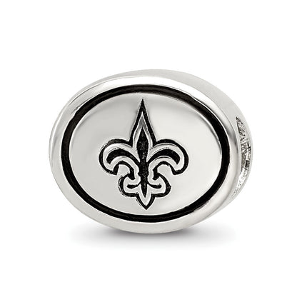 Sterling Silver Antiqued New Orleans Saints Nfl Bead