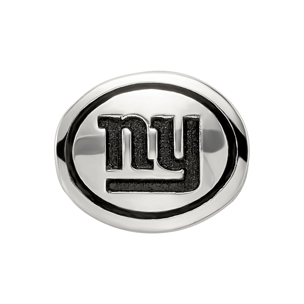 Sterling Silver Antiqued New York Giants Nfl Bead