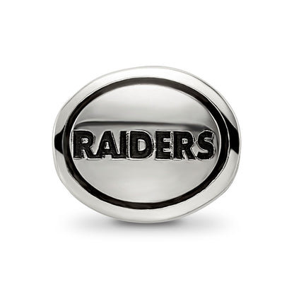 Sterling Silver Antiqued Oakland Raiders Nfl Bead